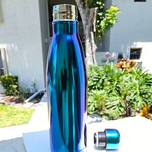 NEW - Insulated Water Bottle Double Wall Vacuum Stainless Steel - blue/purple